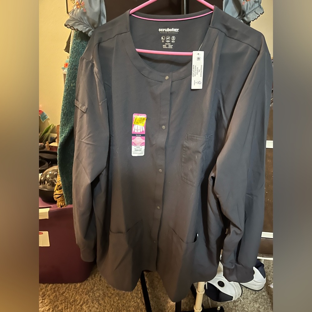 NWT scrubstar bluish grey scrub jacket